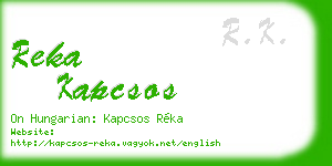 reka kapcsos business card